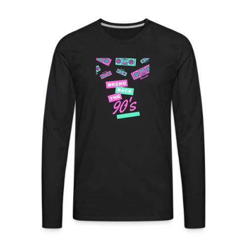 Bring Back The 90s Nostalgia Design| Retro 90s Art - Men's Premium Long Sleeve T-Shirt