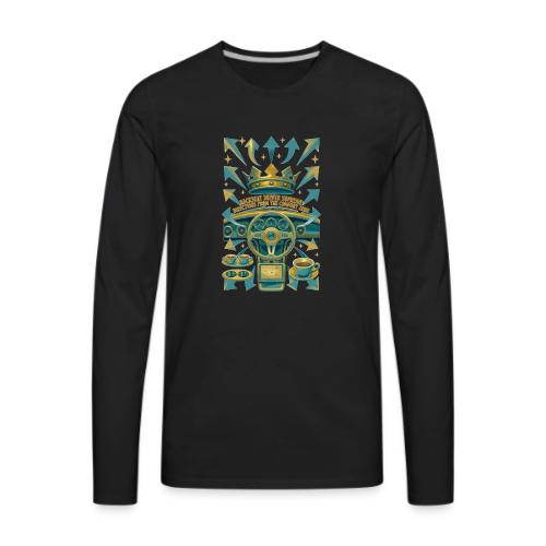Backseat Driver T Shirt, Funny Dad Gift - Men's Premium Long Sleeve T-Shirt