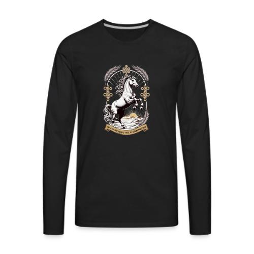 Year of the Horse Rearing T Shirt, Lunar New Year - Men's Premium Long Sleeve T-Shirt