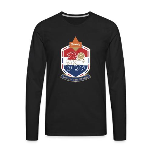 Netherlands Lion Crest T-Shirt, Dutch Badge Gift - Men's Premium Long Sleeve T-Shirt