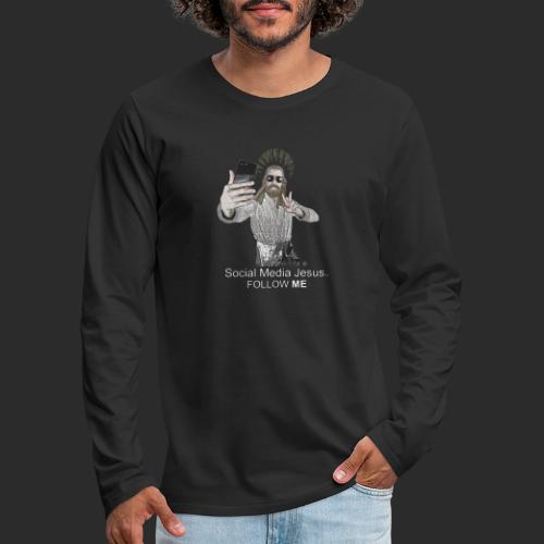 Social Media Jesus - Men's Premium Long Sleeve T-Shirt