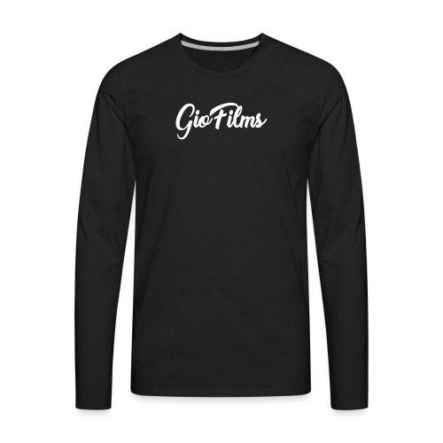 White GioFilms Logo - Men's Premium Long Sleeve T-Shirt