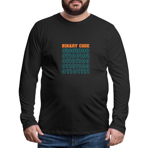 Say Hello in Binary code - Men's Premium Long Sleeve T-Shirt