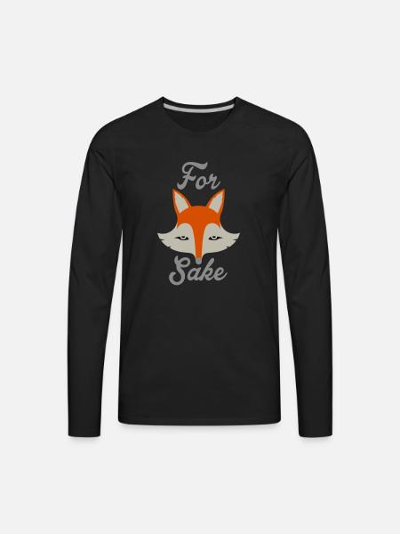 For Fox Sake - Men's Premium Long Sleeve T-Shirt - black