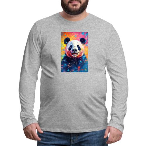 Paint Splatter Panda Bear - Men's Premium Long Sleeve T-Shirt