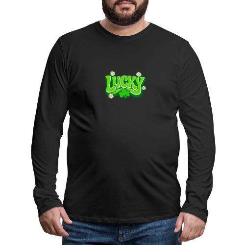 Lucky 70s Retro T-Shirt - Men's Premium Long Sleeve T-Shirt