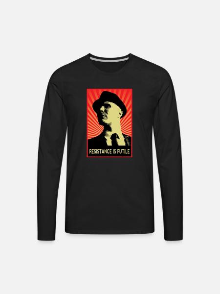 Observer Fringe - Men's Premium Long Sleeve T-Shirt - black