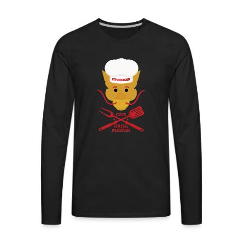 Firedragon Grill Master—Red Design - Men's Premium Long Sleeve T-Shirt