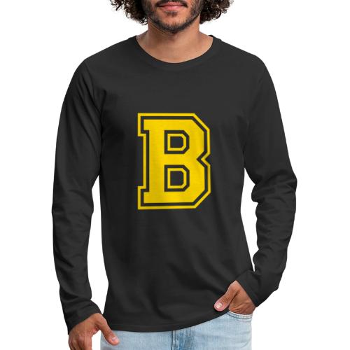 Letter B – Capital Athletic Alphabet Monogram - Men's Premium Long Sleeve T-Shirt