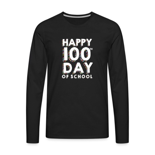 Happy 100th Day of School Sprinkles Teacher Tshirt - Men's Premium Long Sleeve T-Shirt
