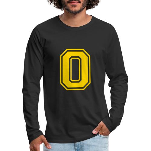 Letter O – Capital Athletic Alphabet Monogram - Men's Premium Long Sleeve T-Shirt