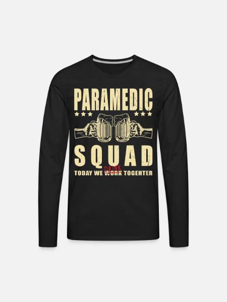 Paramedic Party Crew | Paramedic Squad - Men's Premium Long Sleeve T-Shirt - black