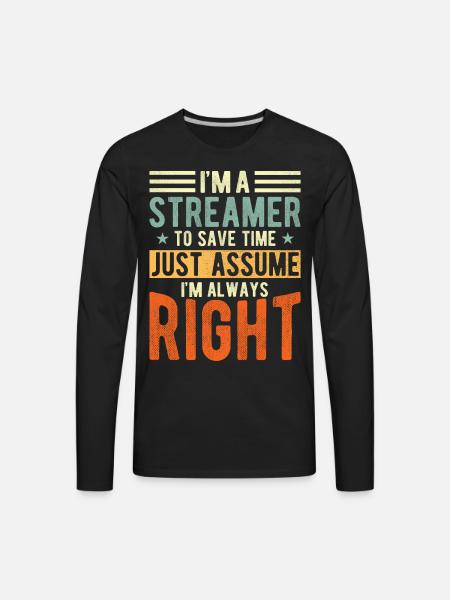 Streamer - Men's Premium Long Sleeve T-Shirt - black