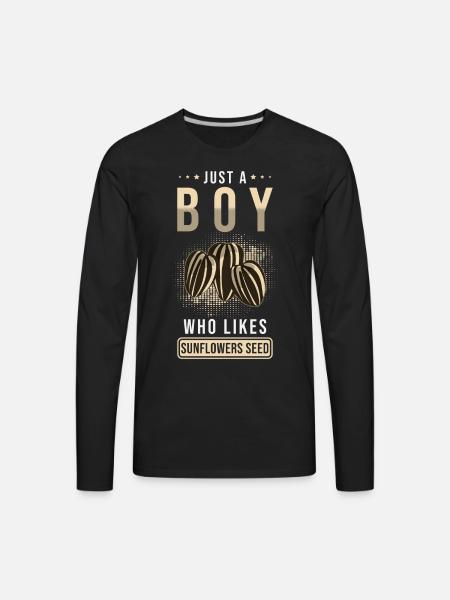 Sunflower Seeds - Men's Premium Long Sleeve T-Shirt - black