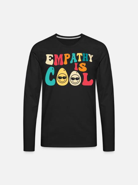 Empathy Is Cool - Men's Premium Long Sleeve T-Shirt - black