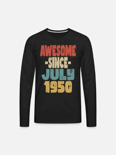 Awesome July 1950 - Men's Premium Long Sleeve T-Shirt - black