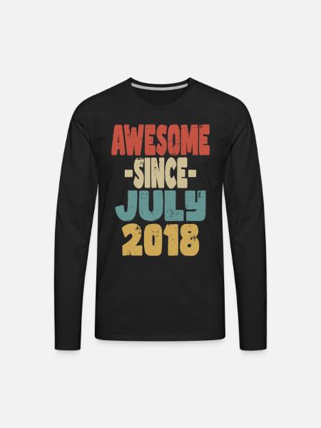 Awesome July 2018 - Men's Premium Long Sleeve T-Shirt - black