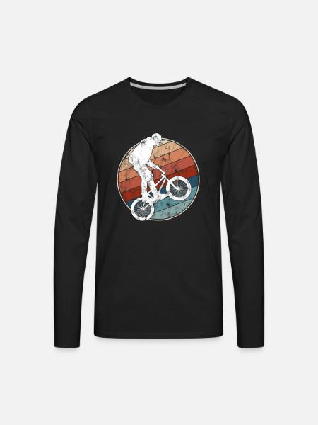 Retro BMX Rider - Men's Premium Long Sleeve T-Shirt - black