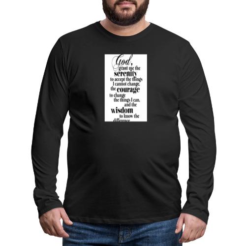 Serenity Prayer - Men's Premium Long Sleeve T-Shirt