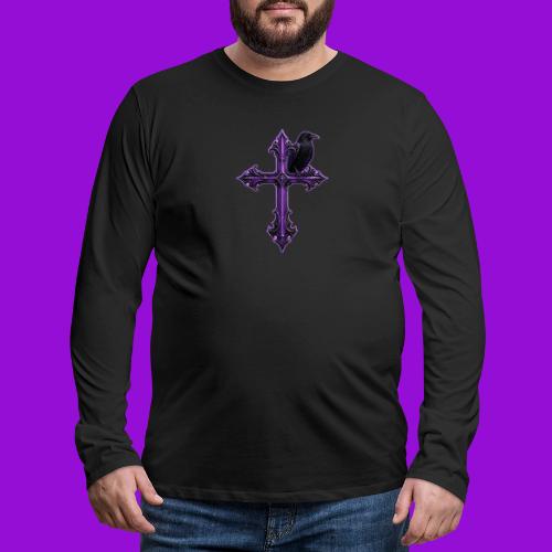 Gothix Raven Cross - Men's Premium Long Sleeve T-Shirt