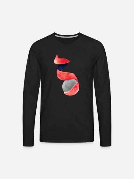 Lunar Fruit - Men's Premium Long Sleeve T-Shirt - black
