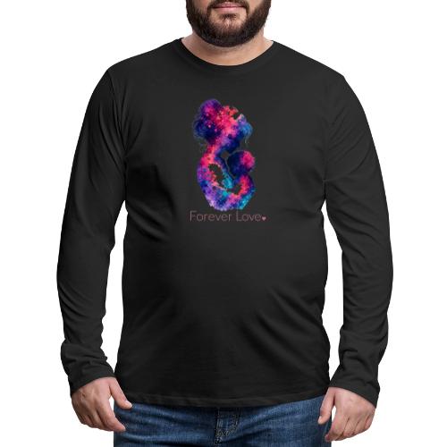 Forever Love-Vibrant Watercolor Mother-Child - Men's Premium Long Sleeve T-Shirt