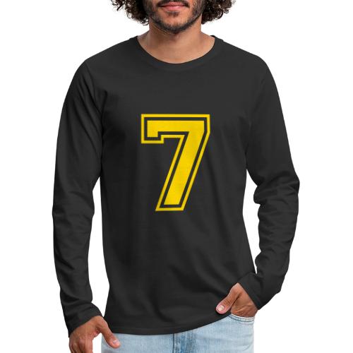 Number 7 in a classic athletic collegiate font - Men's Premium Long Sleeve T-Shirt