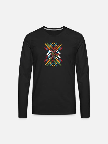 Fractal Pattern - Men's Premium Long Sleeve T-Shirt - black