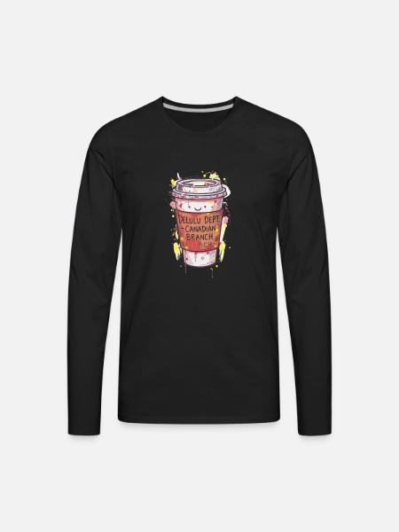 Delulu Dept Canadian Branch Cup - Men's Premium Long Sleeve T-Shirt - black