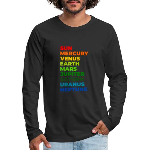 Color the solar system - Men's Premium Long Sleeve T-Shirt