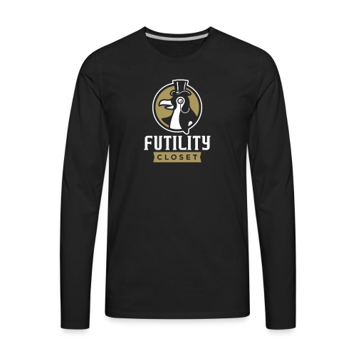 Futility Closet Logo - Reversed - Men's Premium Long Sleeve T-Shirt