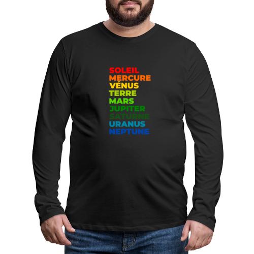 Solar System in Color - Men's Premium Long Sleeve T-Shirt