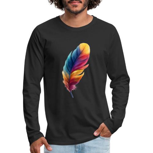 Rainbow Flight Feather - Men's Premium Long Sleeve T-Shirt