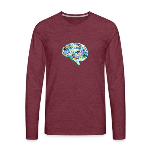 brain fact - Men's Premium Long Sleeve T-Shirt