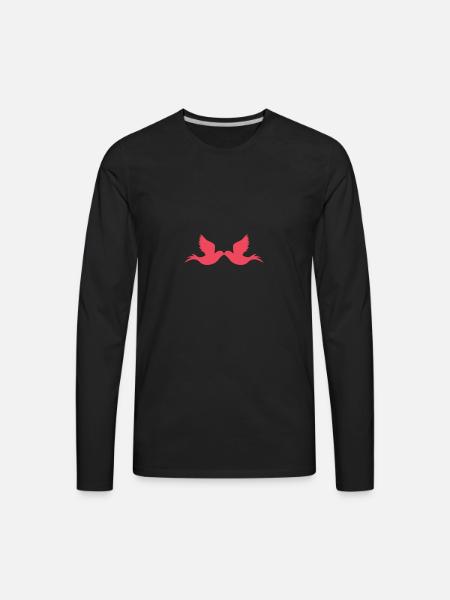 Love birds - Men's Premium Long Sleeve T-Shirt - black