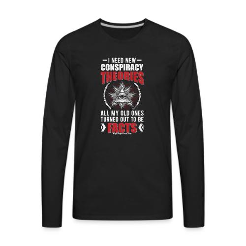 Conspiracy Theories Star for Dark Colors - Men's Premium Long Sleeve T-Shirt