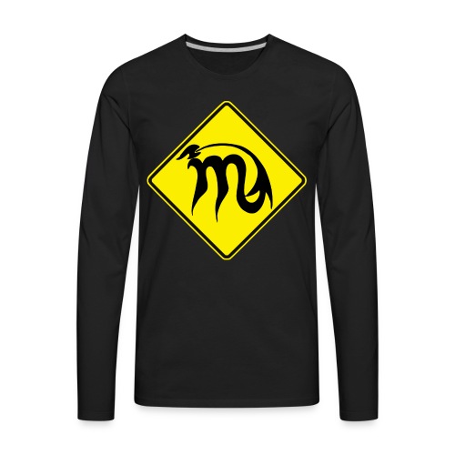 Australian Road Sign Scorpio symbol - Men's Premium Long Sleeve T-Shirt