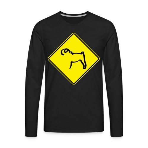 australien road sign Pug - Men's Premium Long Sleeve T-Shirt