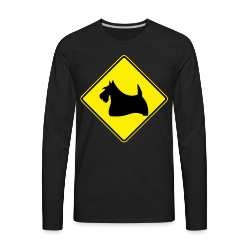 australien road sign scottish terrier - Men's Premium Long Sleeve T-Shirt