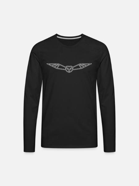 Eagle low poly - Men's Premium Long Sleeve T-Shirt - black