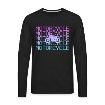 motorcycle - Men's Premium Long Sleeve T-Shirt - black - Front - Jose (178cm)