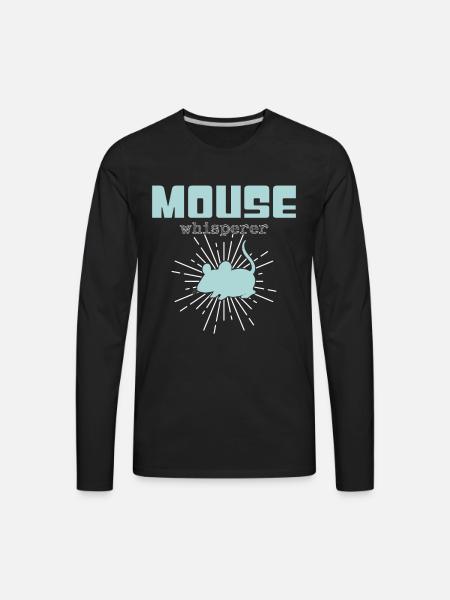 mouse whisperer - Men's Premium Long Sleeve T-Shirt - black