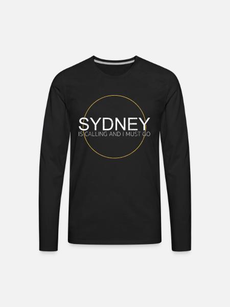 sydney saying - Men's Premium Long Sleeve T-Shirt - black