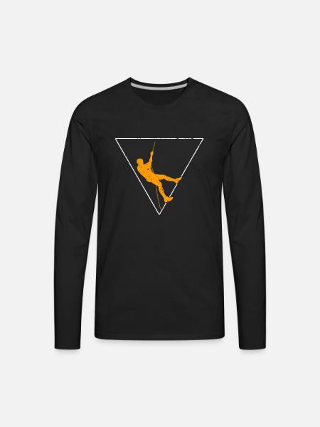 climbing - Men's Premium Long Sleeve T-Shirt - black