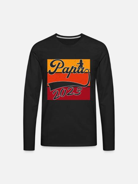 papa 2023 - Men's Premium Long Sleeve T-Shirt - black