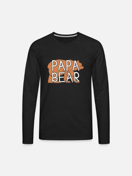 papa bear - Men's Premium Long Sleeve T-Shirt - black