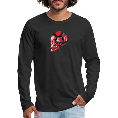 red head gaming logo no background transparent - Men's Premium Long Sleeve T-Shirt