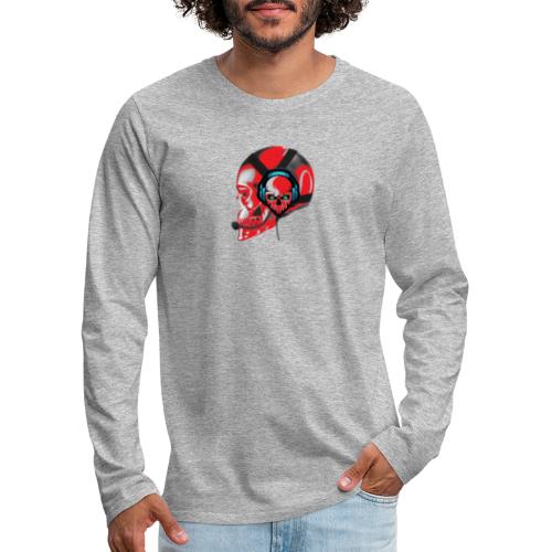 red head gaming logo no background transparent - Men's Premium Long Sleeve T-Shirt