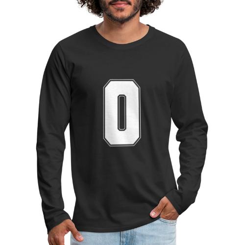 White Letter O – Varsity Alphabet Monogram - Men's Premium Long Sleeve T-Shirt