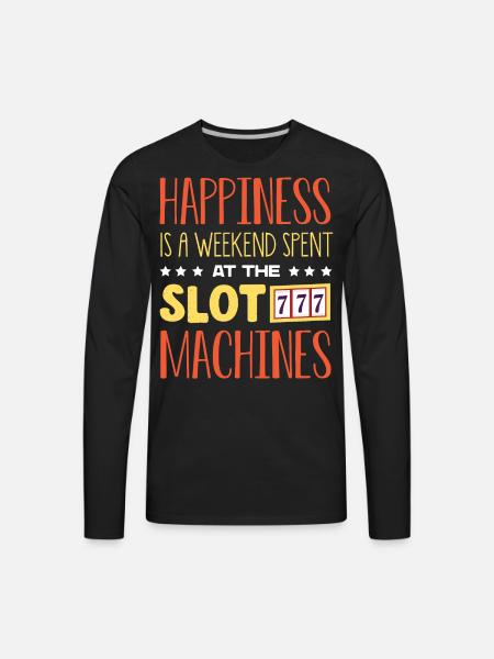 Slot Machine, Slots, Gambling - Men's Premium Long Sleeve T-Shirt - black